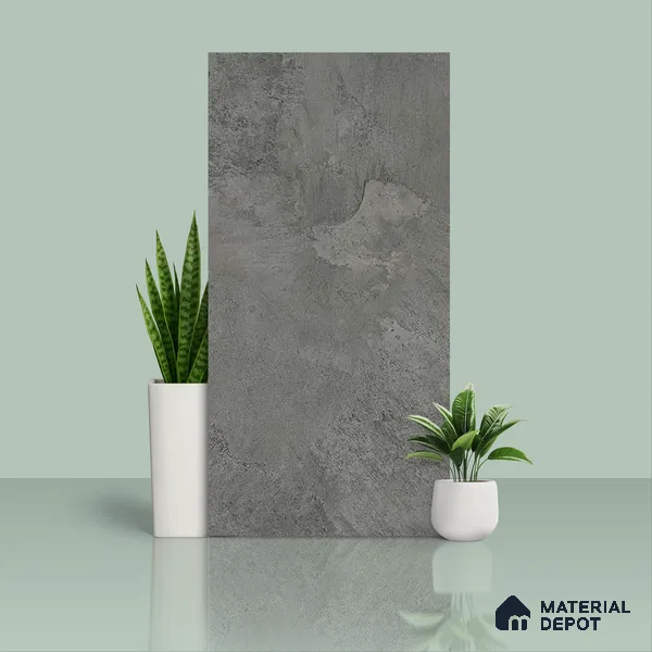 Cement Look Floor Tile TL 06635 Alivar Grey 4 ft x 2 ft Vitrified Matte Finish - 9 mm | (Random 5) | Suitable for Living Room, Bedroom, Bathroom, Kitchen, Office, Elevation & Dining (Sample)