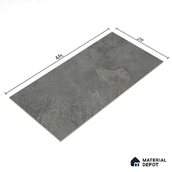 Cement Look Floor Tile TL 06635 Alivar Grey 4 ft x 2 ft Vitrified Matte Finish - 9 mm | (Random 5) | Suitable for Living Room, Bedroom, Bathroom, Kitchen, Office, Elevation & Dining (Sample)