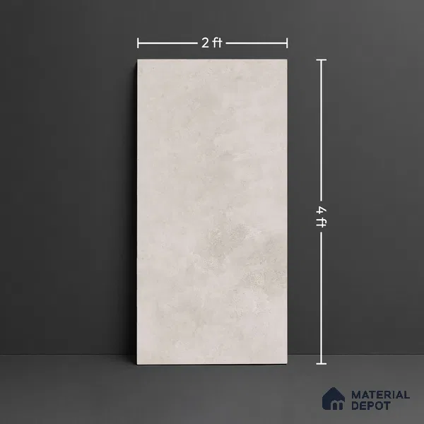 Cement Wall & Floor Tile TL 06401 B Jupiter Pearl 4 ft x 2 ft Vitrified Matte Finish - 9 mm | Suitable for Living Room, Bedroom & Bathroom (Sample)