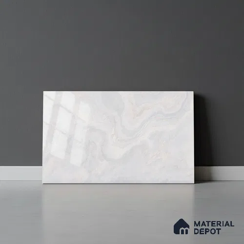 TL 01882 C Pearl White Light 18 x 12 inch Glossy Finish Ceramic Wall Tile - 6 mm