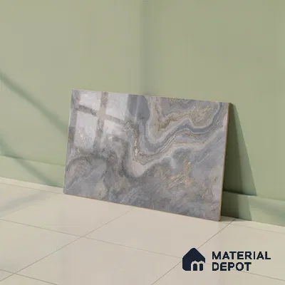 TL 01882 A Grey Dark 18 x 12 inch Glossy Finish Ceramic Wall Tile - 6 mm