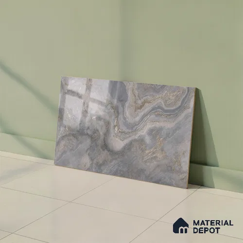 TL 01882 A Grey Dark 18 x 12 inch Glossy Finish Ceramic Wall Tile - 6 mm