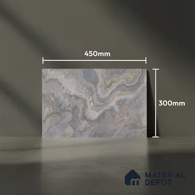 TL 01882 A Grey Dark 18 x 12 inch Glossy Finish Ceramic Wall Tile - 6 mm