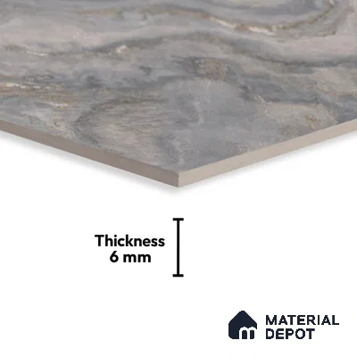 TL 01882 A Grey Dark 18 x 12 inch Glossy Finish Ceramic Wall Tile - 6 mm
