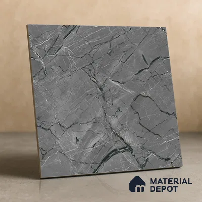 TL 02264 Davys Grey 2 ft x 2 ft Matte Finish Carving Vitrified Floor & Wall Tile - 9.5 mm