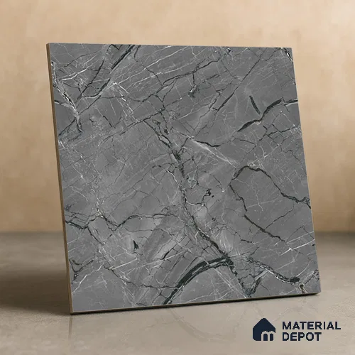 TL 02264 Davys Grey 2 ft x 2 ft Matte Finish Carving Vitrified Floor & Wall Tile - 9.5 mm