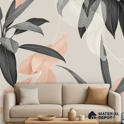 Autumn Whisperflow Dreamy Pastel Bouquet | WP 04139 B Non Woven Matte Finish Tropical Style Premium Customized size Wallpaper | 150 GSM WP01MTF Paper | (MOQ = 30 Sq. Ft.)