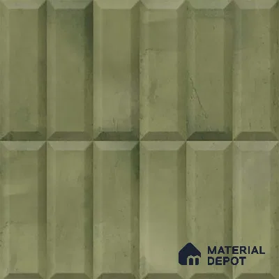Faux Subway Wall Tile TL 06362 B Green Blend 1 ft x 1 ft Ceramic Matte Finish Tile - 9 mm | Suitable For Kitchen, Bathroom Walls and Backsplashes | Please Expect a Slight Variation of Pattern