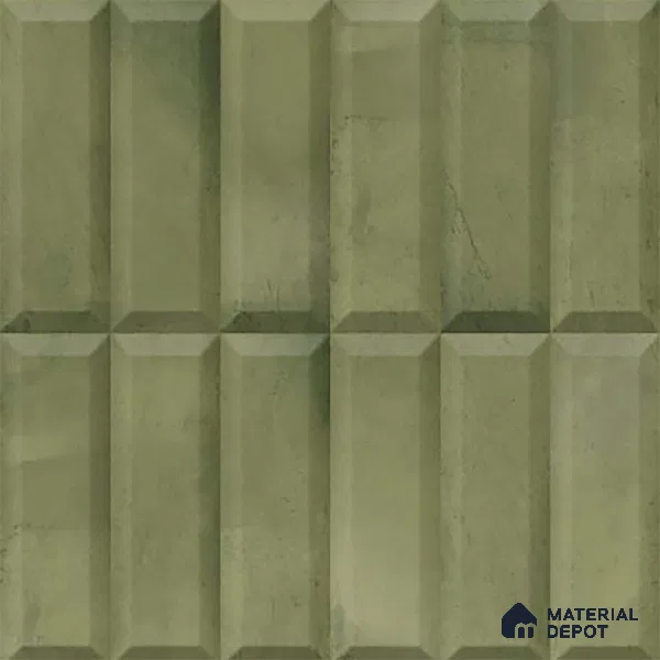 Faux Subway Wall Tile TL 06362 B Green Blend 1 ft x 1 ft Ceramic Matte Finish Tile - 9 mm | Suitable For Kitchen, Bathroom Walls and Backsplashes | Please Expect a Slight Variation of Pattern