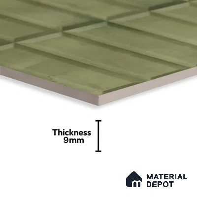 Faux Subway Wall Tile TL 06362 B Green Blend 1 ft x 1 ft Ceramic Matte Finish Tile - 9 mm | Suitable For Kitchen, Bathroom Walls and Backsplashes | Please Expect a Slight Variation of Pattern