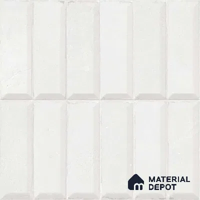 Faux Subway Wall Tile TL 06362 C Graceful White 1 ft x 1 ft Ceramic Matte Finish Tile - 9 mm | Suitable For Kitchen, Bathroom Walls and Backsplashes | Please Expect a Slight Variation of Pattern