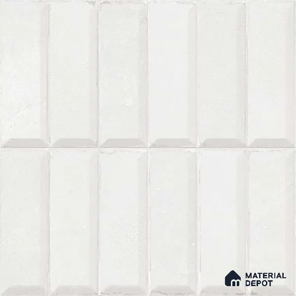 Faux Subway Wall Tile TL 06362 C Graceful White 1 ft x 1 ft Ceramic Matte Finish Tile - 9 mm | Suitable For Kitchen, Bathroom Walls and Backsplashes | Please Expect a Slight Variation of Pattern