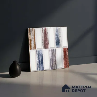 Faux Subway Wall Tile TL 06362 E Graceful White Decor 1 ft x 1 ft Ceramic Matte Finish Tile - 9 mm | Suitable For Kitchen, Bathroom Walls and Backsplashes | Please Expect a Slight Variation of Pattern