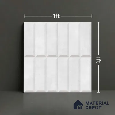 Faux Subway Wall Tile TL 06362 F Aque Hue 1 ft x 1 ft Ceramic Matte Finish Tile - 9 mm | Suitable For Kitchen, Bathroom Walls and Backsplashes | Please Expect a Slight Variation of Pattern
