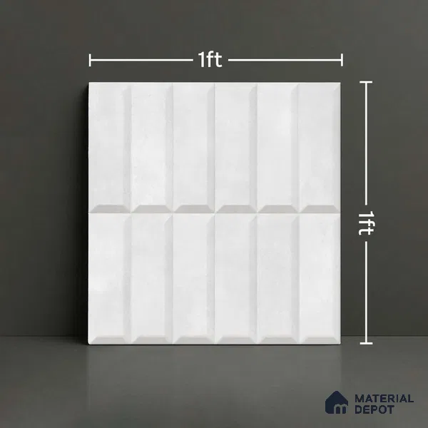 Faux Subway Wall Tile TL 06362 F Aque Hue 1 ft x 1 ft Ceramic Matte Finish Tile - 9 mm | Suitable For Kitchen, Bathroom Walls and Backsplashes | Please Expect a Slight Variation of Pattern