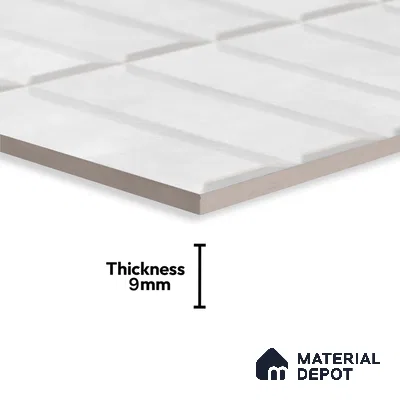 Faux Subway Wall Tile TL 06362 F Aque Hue 1 ft x 1 ft Ceramic Matte Finish Tile - 9 mm | Suitable For Kitchen, Bathroom Walls and Backsplashes | Please Expect a Slight Variation of Pattern