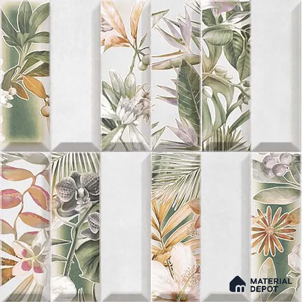Faux Subway Wall Tile TL 06362 G Modern Aque Decor 1 ft x 1 ft Ceramic Matte Finish Tile - 9 mm | Suitable For Kitchen, Bathroom Walls and Backsplashes | Please Expect a Slight Variation of Pattern