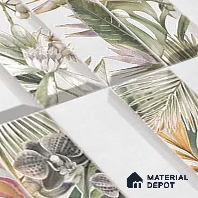 Faux Subway Wall Tile TL 06362 G Modern Aque Decor 1 ft x 1 ft Ceramic Matte Finish Tile - 9 mm | Suitable For Kitchen, Bathroom Walls and Backsplashes | Please Expect a Slight Variation of Pattern