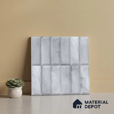 Faux Subway Wall Tile TL 06362 Polished Gris 1 ft x 1 ft Ceramic Matte Finish Tile - 9 mm | Suitable For Kitchen, Bathroom Walls and Backsplashes | Please Expect a Slight Variation of Pattern