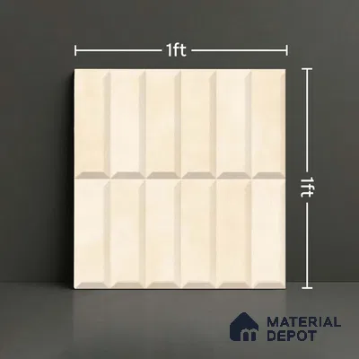 Faux Subway Wall Tile TL 06362 I Brown Hue 1 ft x 1 ft Ceramic Matte Finish Tile - 9 mm | Suitable For Kitchen, Bathroom Walls and Backsplashes | Please Expect a Slight Variation of Pattern