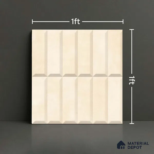 Faux Subway Wall Tile TL 06362 I Brown Hue 1 ft x 1 ft Ceramic Matte Finish Tile - 9 mm | Suitable For Kitchen, Bathroom Walls and Backsplashes | Please Expect a Slight Variation of Pattern