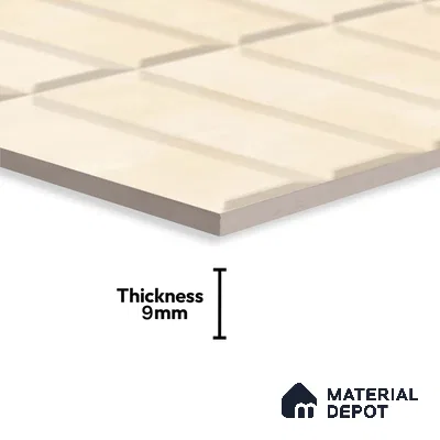 Faux Subway Wall Tile TL 06362 I Brown Hue 1 ft x 1 ft Ceramic Matte Finish Tile - 9 mm | Suitable For Kitchen, Bathroom Walls and Backsplashes | Please Expect a Slight Variation of Pattern