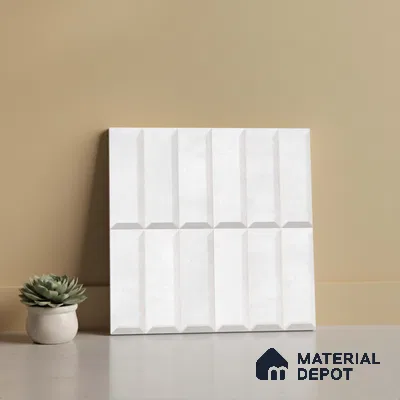 Faux Subway Wall Tile TL 06362 J Radiant Crezo 1 ft x 1 ft Ceramic Matte Finish Tile - 9 mm | Suitable For Kitchen, Bathroom Walls and Backsplashes | Please Expect a Slight Variation of Pattern