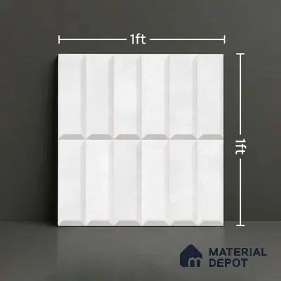 Faux Subway Wall Tile TL 06362 J Radiant Crezo 1 ft x 1 ft Ceramic Matte Finish Tile - 9 mm | Suitable For Kitchen, Bathroom Walls and Backsplashes | Please Expect a Slight Variation of Pattern