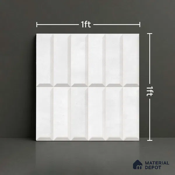 Faux Subway Wall Tile TL 06362 J Radiant Crezo 1 ft x 1 ft Ceramic Matte Finish Tile - 9 mm | Suitable For Kitchen, Bathroom Walls and Backsplashes | Please Expect a Slight Variation of Pattern