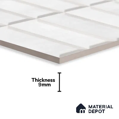 Faux Subway Wall Tile TL 06362 J Radiant Crezo 1 ft x 1 ft Ceramic Matte Finish Tile - 9 mm | Suitable For Kitchen, Bathroom Walls and Backsplashes | Please Expect a Slight Variation of Pattern