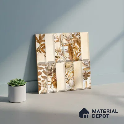 Faux Subway Wall Tile TL 06362 K Brown Hue Decor 1 ft x 1 ft Ceramic Matte Finish Tile - 9 mm | Suitable For Kitchen, Bathroom Walls and Backsplashes | Please Expect a Slight Variation of Pattern