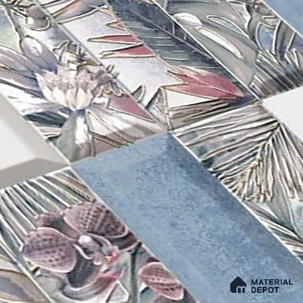 Faux Subway Wall Tile TL 06362 L Radiant Crezo Decor 1 ft x 1 ft Ceramic Matte Finish Tile - 9 mm | Suitable For Kitchen, Bathroom Walls and Backsplashes | Please Expect a Slight Variation of Pattern