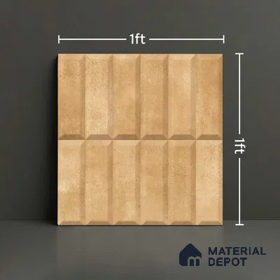 Faux Subway Wall Tile TL 06362 M Brown Charm 1 ft x 1 ft Ceramic Matte Finish Tile - 9 mm | Suitable For Kitchen, Bathroom Walls and Backsplashes | Please Expect a Slight Variation of Pattern