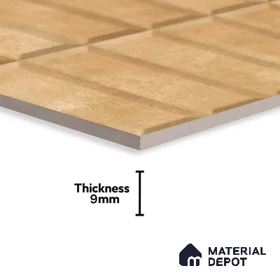 Faux Subway Wall Tile TL 06362 M Brown Charm 1 ft x 1 ft Ceramic Matte Finish Tile - 9 mm | Suitable For Kitchen, Bathroom Walls and Backsplashes | Please Expect a Slight Variation of Pattern