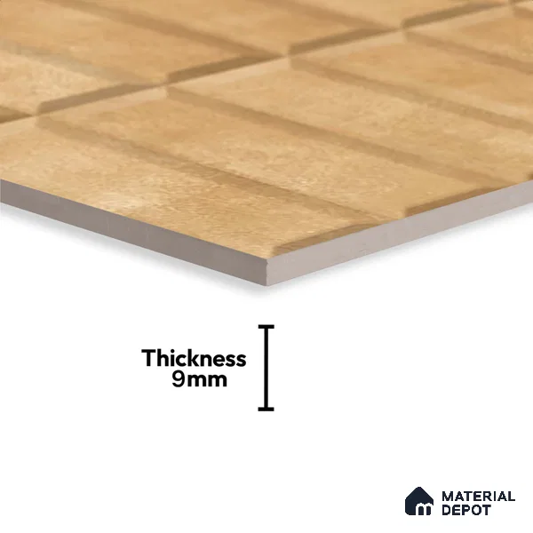 Faux Subway Wall Tile TL 06362 M Brown Charm 1 ft x 1 ft Ceramic Matte Finish Tile - 9 mm | Suitable For Kitchen, Bathroom Walls and Backsplashes | Please Expect a Slight Variation of Pattern