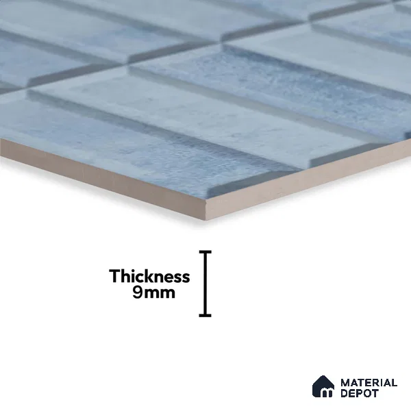 Faux Subway Wall Tile TL 06362 N Lustrous Crezo 1 ft x 1 ft Ceramic Matte Finish Tile - 9 mm | Suitable For Kitchen, Bathroom Walls and Backsplashes | Please Expect a Slight Variation of Pattern