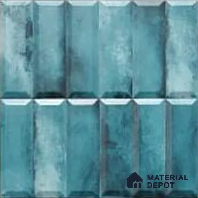 Faux Subway Wall Tile TL 06362 O Bissel Blue Grey 1 ft x 1 ft Ceramic Matte Finish Tile - 9 mm | Suitable For Kitchen, Bathroom Walls and Backsplashes | Please Expect a Slight Variation of Pattern