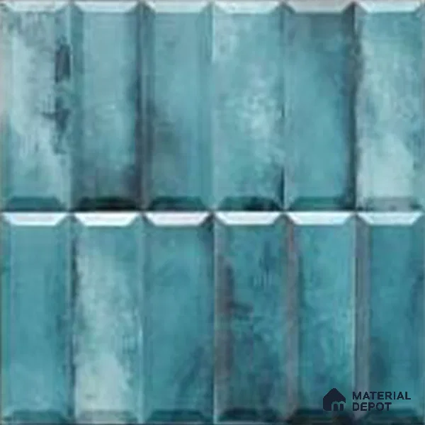 Faux Subway Wall Tile TL 06362 O Bissel Blue Grey 1 ft x 1 ft Ceramic Matte Finish Tile - 9 mm | Suitable For Kitchen, Bathroom Walls and Backsplashes | Please Expect a Slight Variation of Pattern