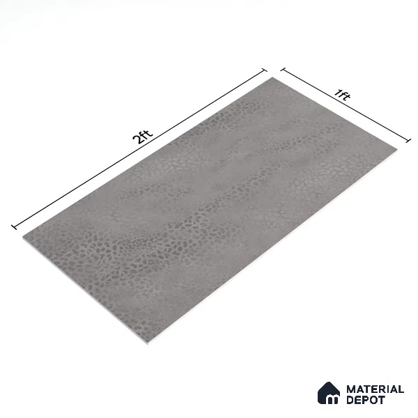 Patterned Wall Tile TL 06515 B  SR GL 8080 Dark 24 inch x 12 inch Ceramic Glossy Finish - 8 mm | Suitable for Accent / Feature Walls, Bathroom, Kitchen Wall & Backsplashes | Please Expect a Slight Variation of Pattern