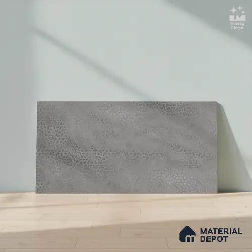 Patterned Wall Tile TL 06515 B SR GL 8080 Dark 24 inch x 12 inch Ceramic Glossy Finish - 8 mm | Suitable for Accent / Feature Walls, Bathroom, Kitchen Wall & Backsplashes | Please Expect a Slight Variation of Pattern