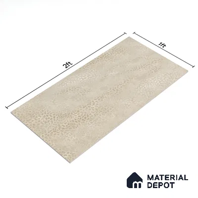 Patterned Wall Tile TL 06515 D  SR GL 8084 Dark 24 inch x 12 inch Ceramic Glossy Finish - 8 mm | Suitable for Accent / Feature Walls, Bathroom, Kitchen Wall & Backsplashes | Please Expect a Slight Variation of Pattern (Sample)