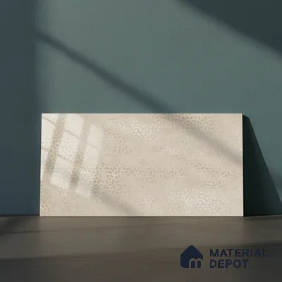 Patterned Wall Tile TL 06515 D  SR GL 8084 Dark 24 inch x 12 inch Ceramic Glossy Finish - 8 mm | Suitable for Accent / Feature Walls, Bathroom, Kitchen Wall & Backsplashes | Please Expect a Slight Variation of Pattern (Sample)