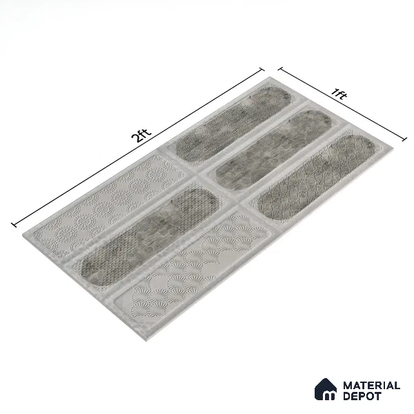 Faux Subway Wall Tile TL 06515 E  SR GL 8086 Highlighter 24 inch x 12 inch Ceramic Glossy Finish - 8 mm | Suitable for Accent / Feature Walls, Bathroom, Kitchen Wall & Backsplashes | Please Expect a Slight Variation of Pattern (Sample)