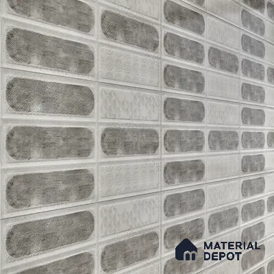 Faux Subway Wall Tile TL 06515 E  SR GL 8086 Highlighter 24 inch x 12 inch Ceramic Glossy Finish - 8 mm | Suitable for Accent / Feature Walls, Bathroom, Kitchen Wall & Backsplashes | Please Expect a Slight Variation of Pattern (Sample)