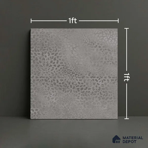 Patterned Floor Tile TL 06515 G   12 inch x 12 inch Ceramic Matte Finish - 8 mm | Suitable for Bathroom | Please Expect a Slight Variation of Pattern (Sample)