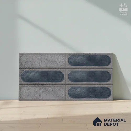 Faux Subway Wall Tile TL 06515  SR GL 8080 Highlighter 24 inch x 12 inch Ceramic Glossy Finish - 8 mm | Suitable for Accent / Feature Walls, Bathroom, Kitchen Wall & Backsplashes | Please Expect a Slight Variation of Pattern