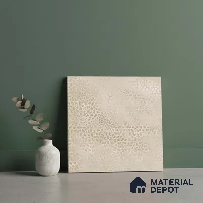 Patterned Floor Tile TL 06515 H   12 inch x 12 inch Ceramic Matte Finish - 8 mm | Suitable for Bathroom | Please Expect a Slight Variation of Pattern (Sample)