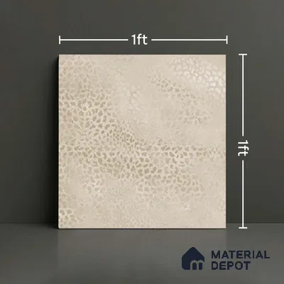 Patterned Floor Tile TL 06515 H   12 inch x 12 inch Ceramic Matte Finish - 8 mm | Suitable for Bathroom | Please Expect a Slight Variation of Pattern (Sample)