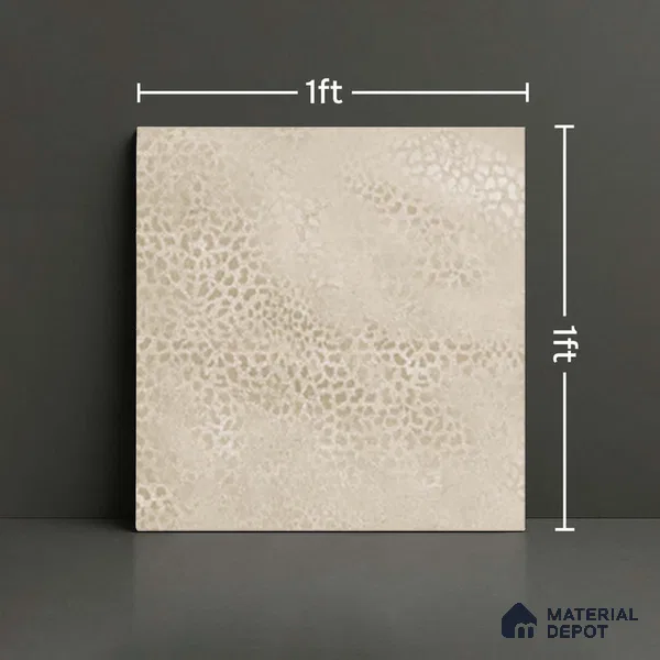 Patterned Floor Tile TL 06515 H   12 inch x 12 inch Ceramic Matte Finish - 8 mm | Suitable for Bathroom | Please Expect a Slight Variation of Pattern (Sample)