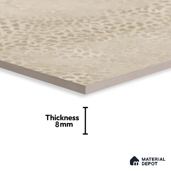 Patterned Floor Tile TL 06515 H   12 inch x 12 inch Ceramic Matte Finish - 8 mm | Suitable for Bathroom | Please Expect a Slight Variation of Pattern (Sample)